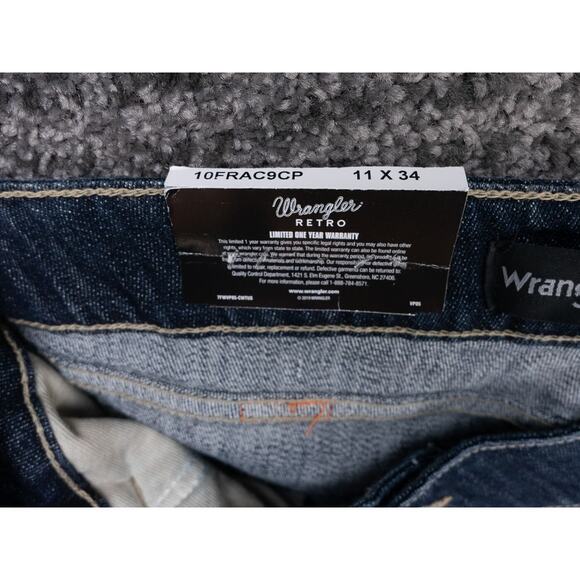 Wrangler FR Jeans Womens 11x34 Blue Mae Retro Bootcut Flame Resistant Stretch - Picture 3 of 16